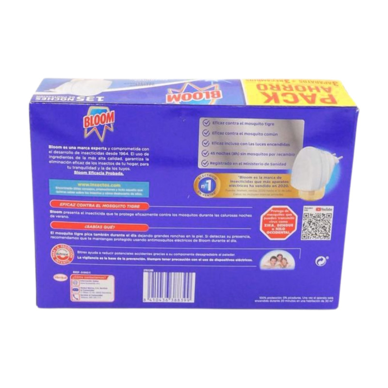 Bloom Aparato Electrico Liquido 5En1 + Recambio 3 Ud