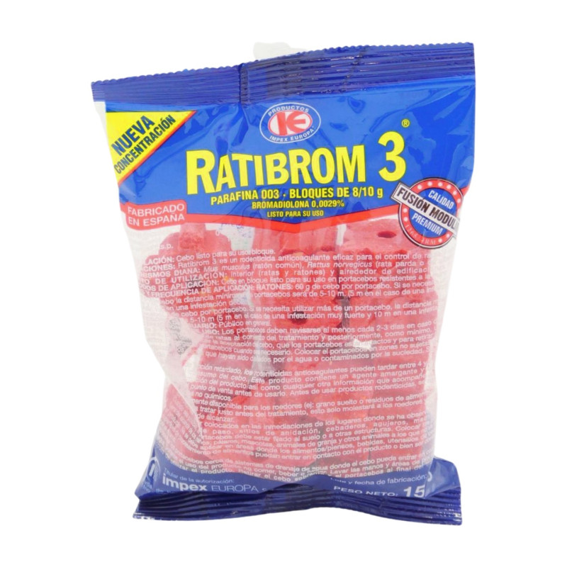Ratibrom 3 Bloques Parafina 150