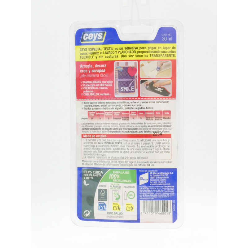 Adhesivo Tejidos 30 Ml