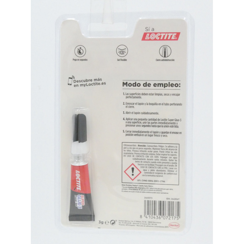 Pegamento Super Glue 3 Power Gel 3 Gr
