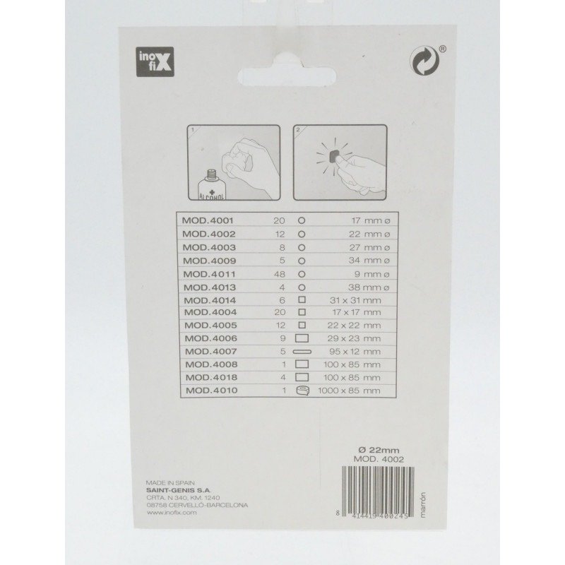 Fieltro Adhesivo Lana Marron 12 Ud