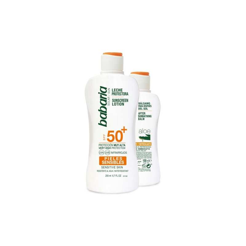 Babaria Solar Leche 200 ml Spf50 + Aftersun 100ml