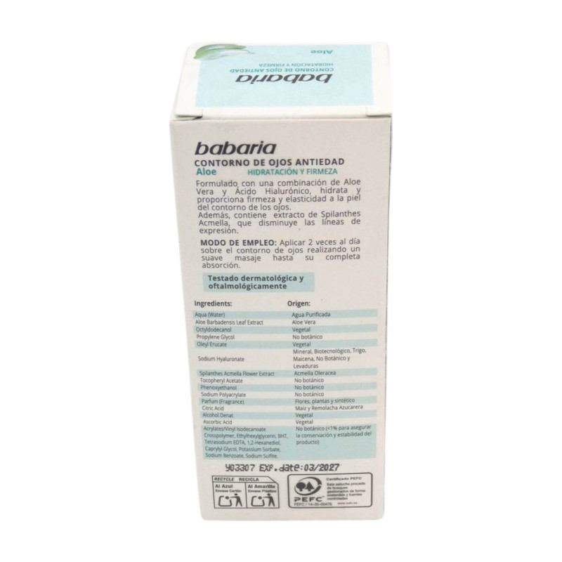 Contorno De Ojos Con Aloe Vera