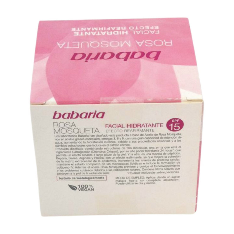 Crema Facial Hidratante 24H Rosa Mosqueta