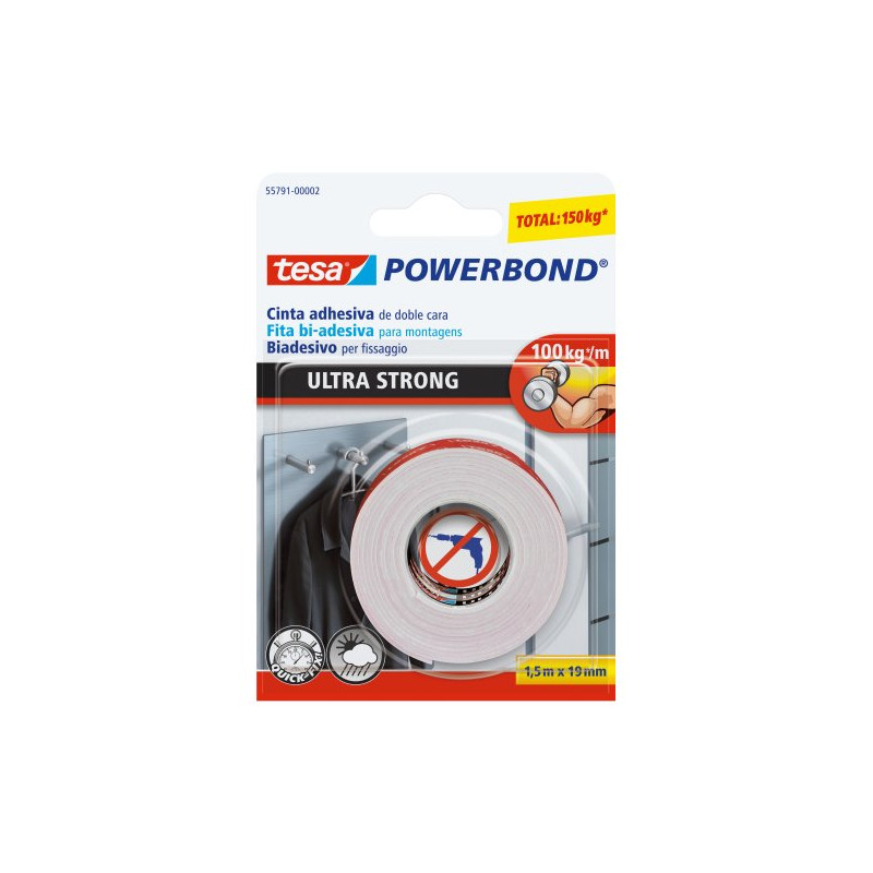 Cinta Powerbond Doble Cara 1.5 M x 19 MM