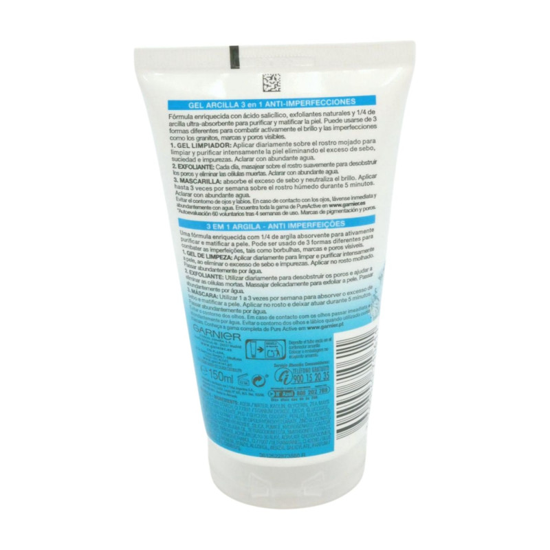 Skin Pure Gel 3 En 1 Limpiador Masc 150 ml