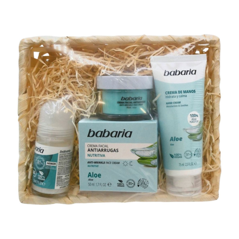 Babaria Estuche Aloe Vera 3 Piezas (Crema+Manos+Deo.) Babaria Estuche Aloe Vera 3 Piezas (Crema+Manos+Deo.)