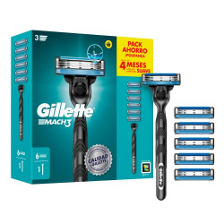 Gillette Mach3 Maquina Afeitar + 6 Recambios