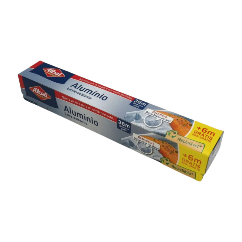 Papel Aluminio 30 Mt + 6 Mt Extras