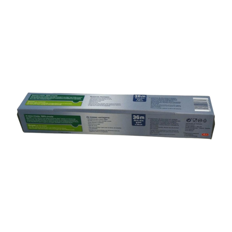 Papel Aluminio 30 Mt + 6 Mt Extras