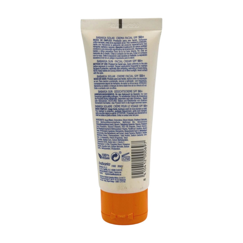 Protector Solar Crema Facial 75 ml Spf 50+ Antiarrugas