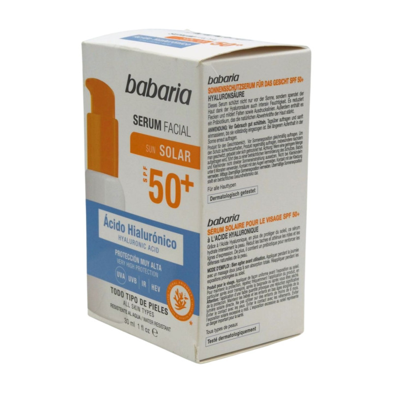 Protector Solar Serum Facial  Hialuronico 30 ml Spf 50+