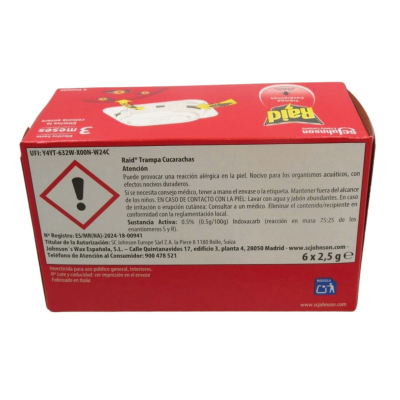 Cebo Cucarachas Exterminador (6 Ud.)