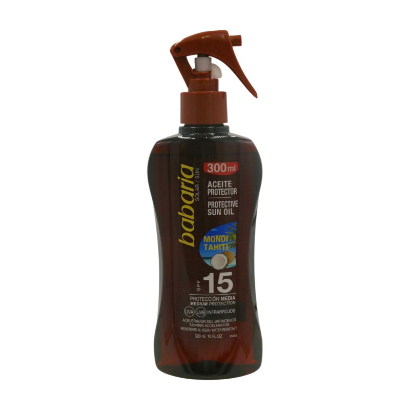 Protector Solar Aceite Pistola 300 ml Spf 15 Coco