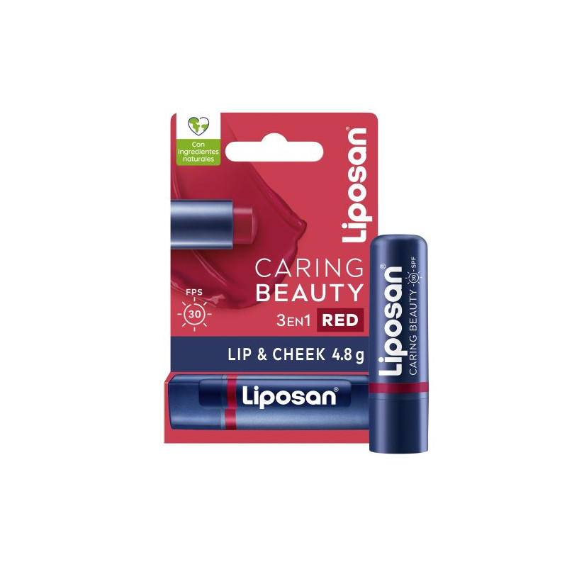 Caring Beauty Red Protector Labial 3en1