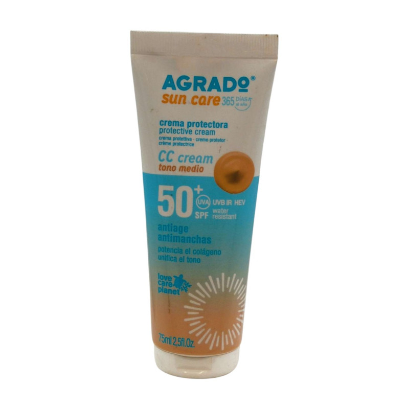 Protector Solar Crema Facial Con Color 75 ml Spf50+ 