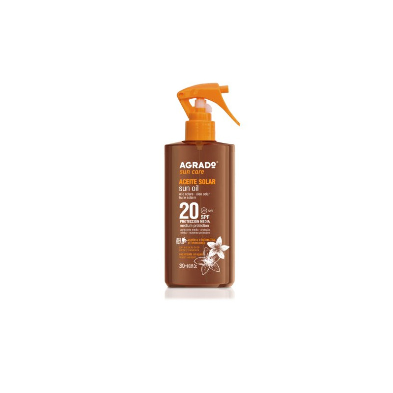 Aceite Solar Bronceador 200 ml Spf20
