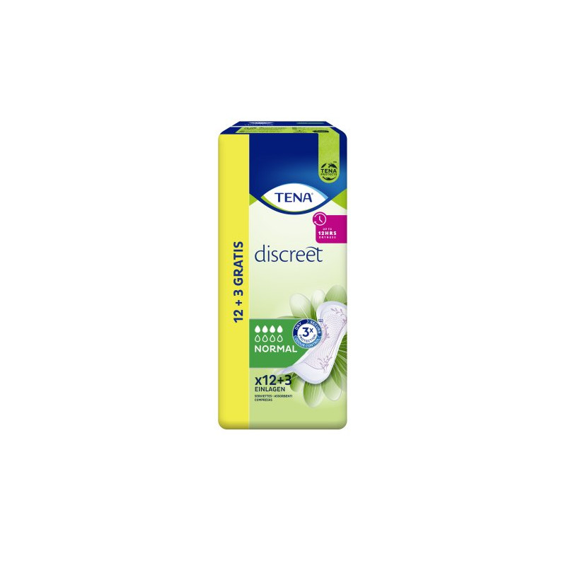 Compresas Discreet Normal (12+3) 4G