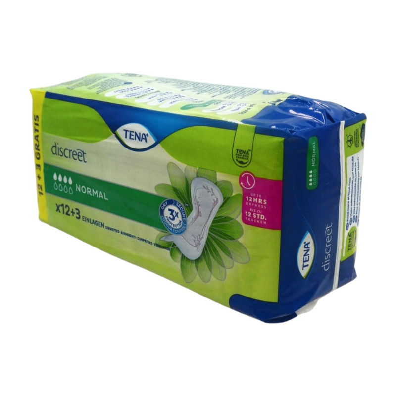 Compresas Discreet Normal (12+3) 4G