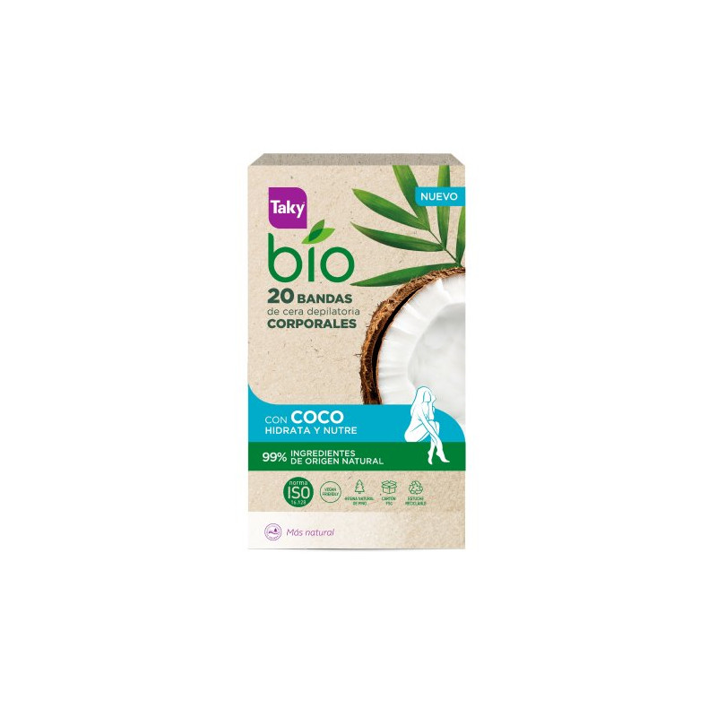 Bandas Depilatorias Corporales Bio Coco (20 Ud.)