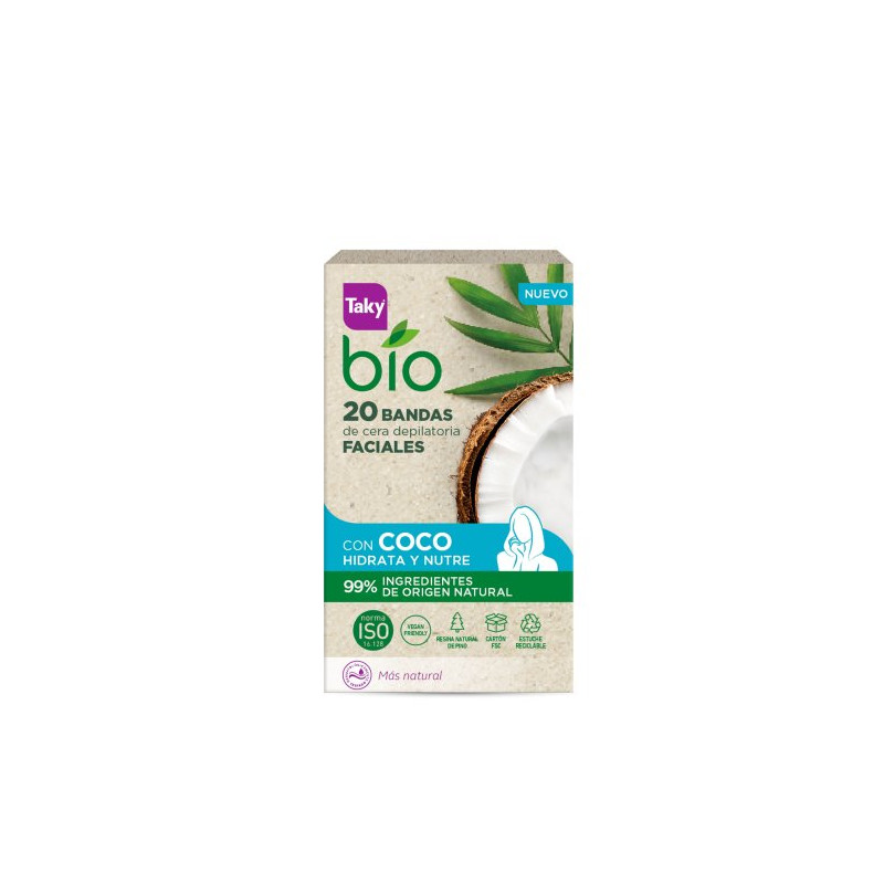 Bandas Depilatorias Faciales Bio Coco (20 Ud.)