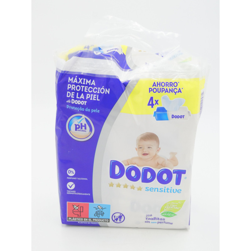 Toallitas Sensitive Pack x4 (54 Ud)