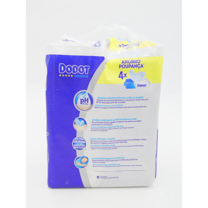 Toallitas Sensitive Pack x4 (54 Ud)