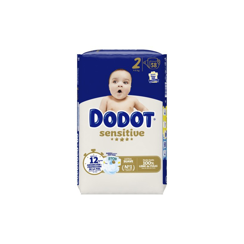 Pañales Sensitive (T/2) (58 Ud.) 4-8 Kilos
