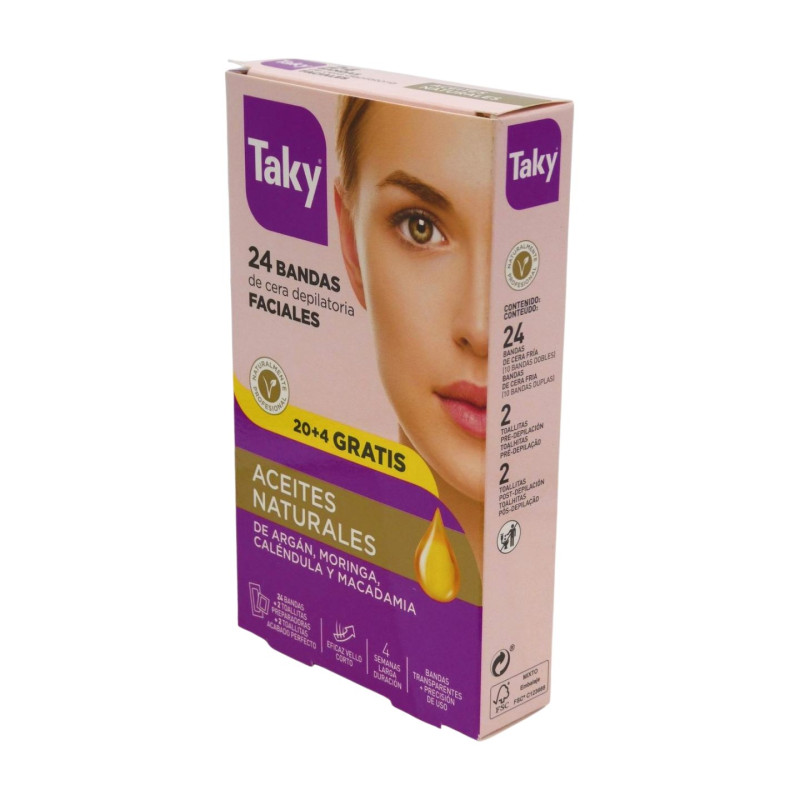 Bandas Cera Facial (20+4 Ud.)