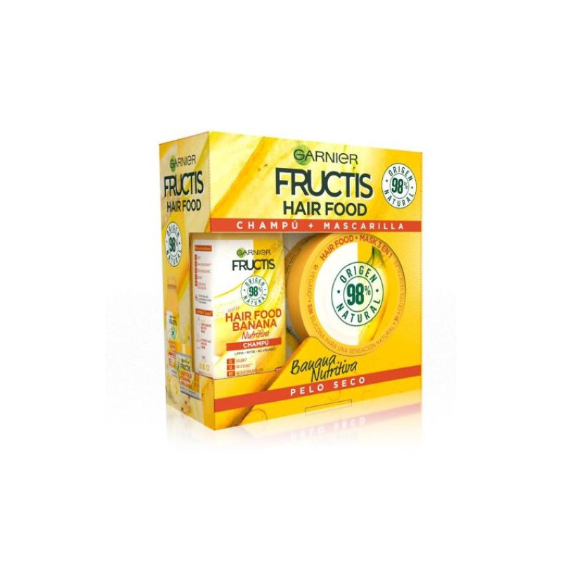 Hair Food Pack Banana Champu 350 ml + Mascarilla 400 ml
