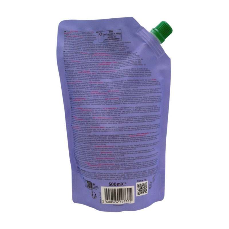Champu Ecopack 500 ml Hialuronico 72 Horas Hidratacion