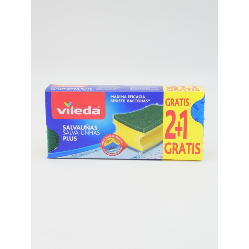 Estropajo Salvauñas Plus 2+1 Ud