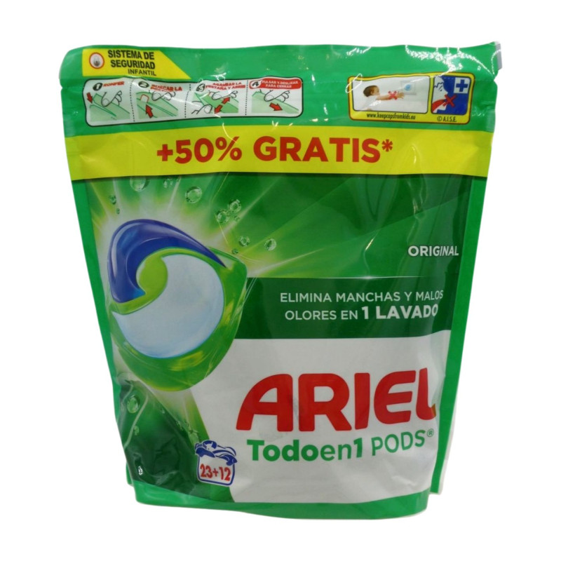 Detergente Capsulas 3en1 Pods (23+12 Dosis) 