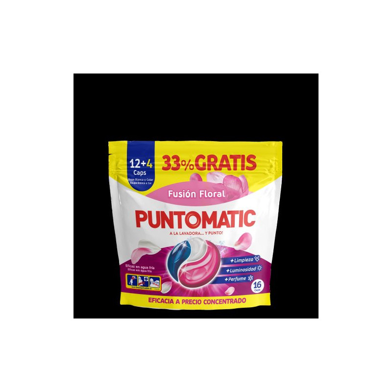 Puntomatic Detergente Caps 3en1 (12+4) Floral