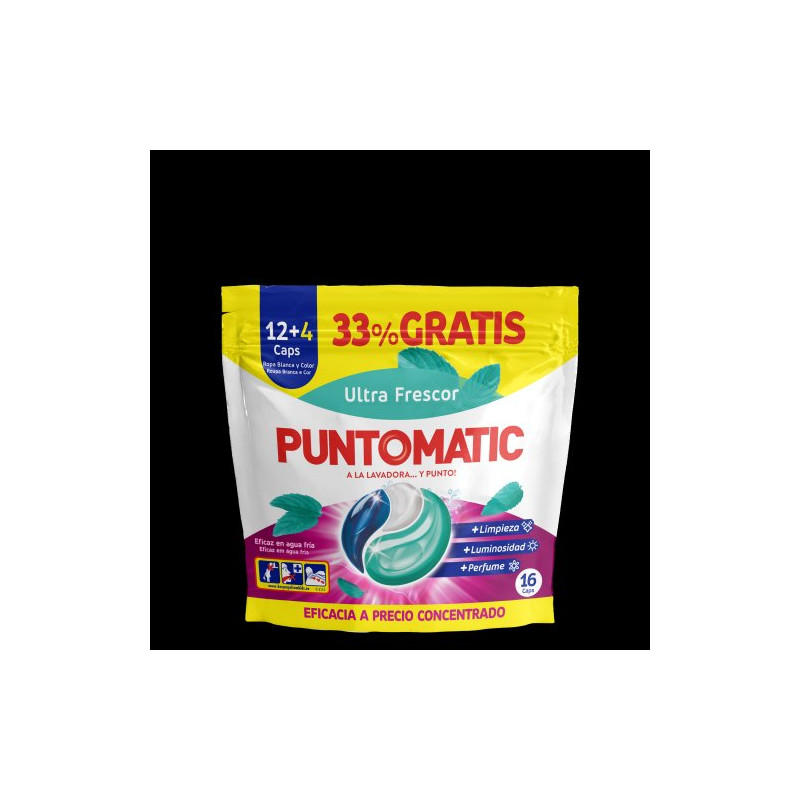 Puntomatic Detergente Caps 3en1 (12+4) Frescor Puntomatic Detergente Caps 3en1 (12+4) Frescor