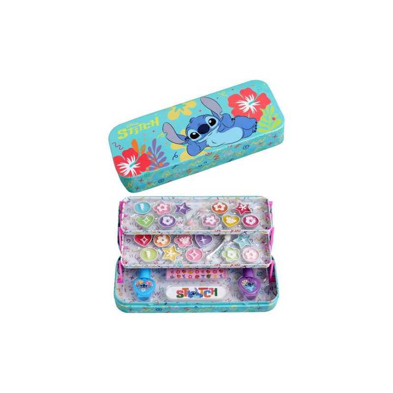 Lilo & Stich Estuche Maquillaje Metalico Triple Lilo & Stich Estuche Maquillaje Metalico Triple