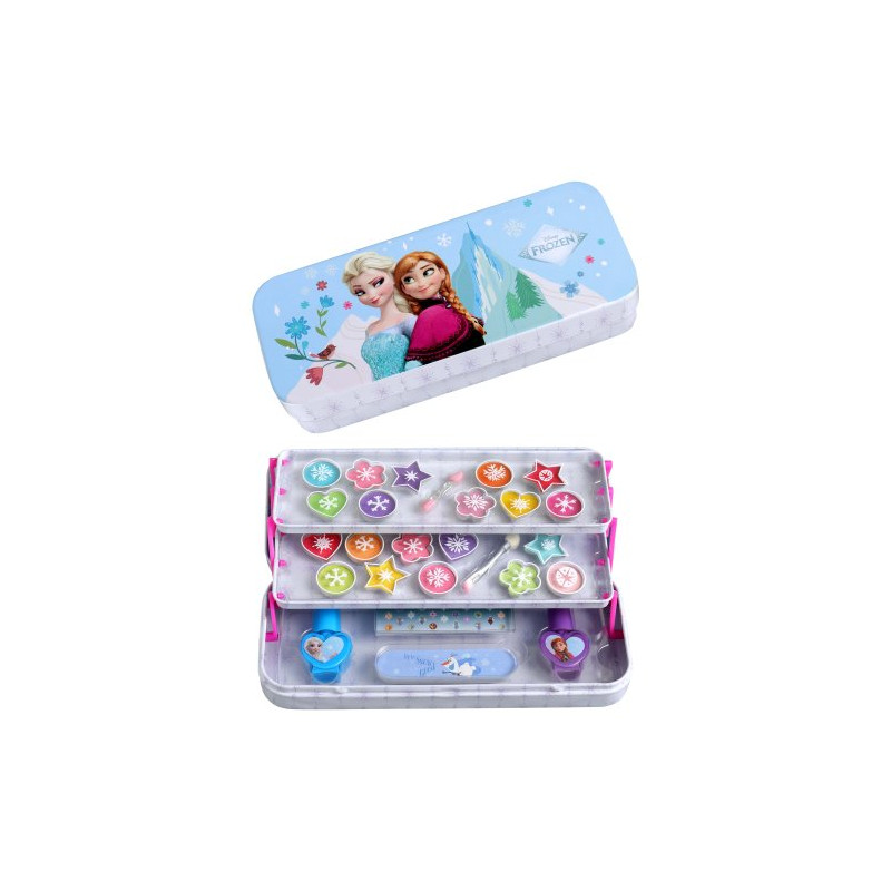 Frozen Estuche Maquillaje Metalico Triple