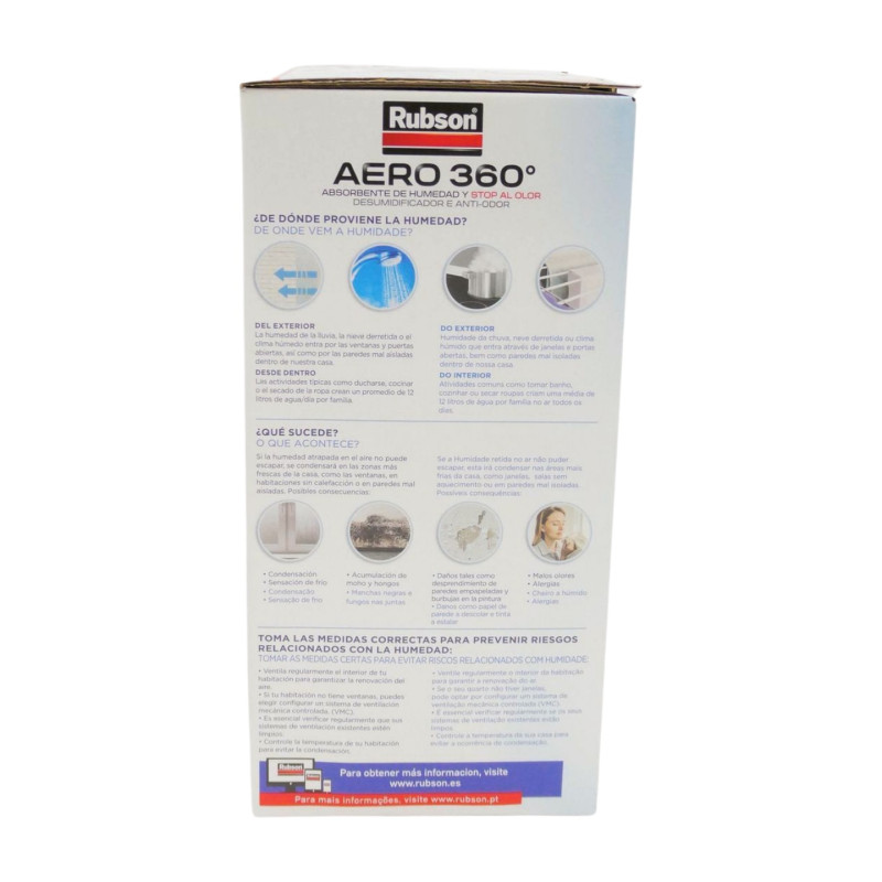 Rubson Deshumidificador Aero 360º Aparato + Recambio