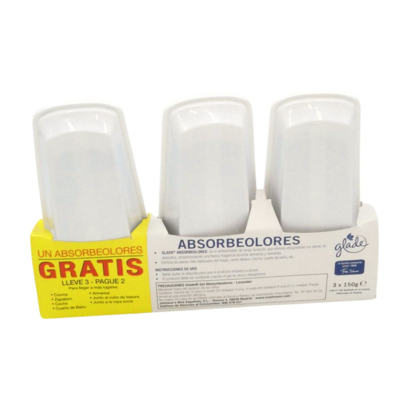 Glade  Absorbeolores Lavanda Pack 3x2 Brise