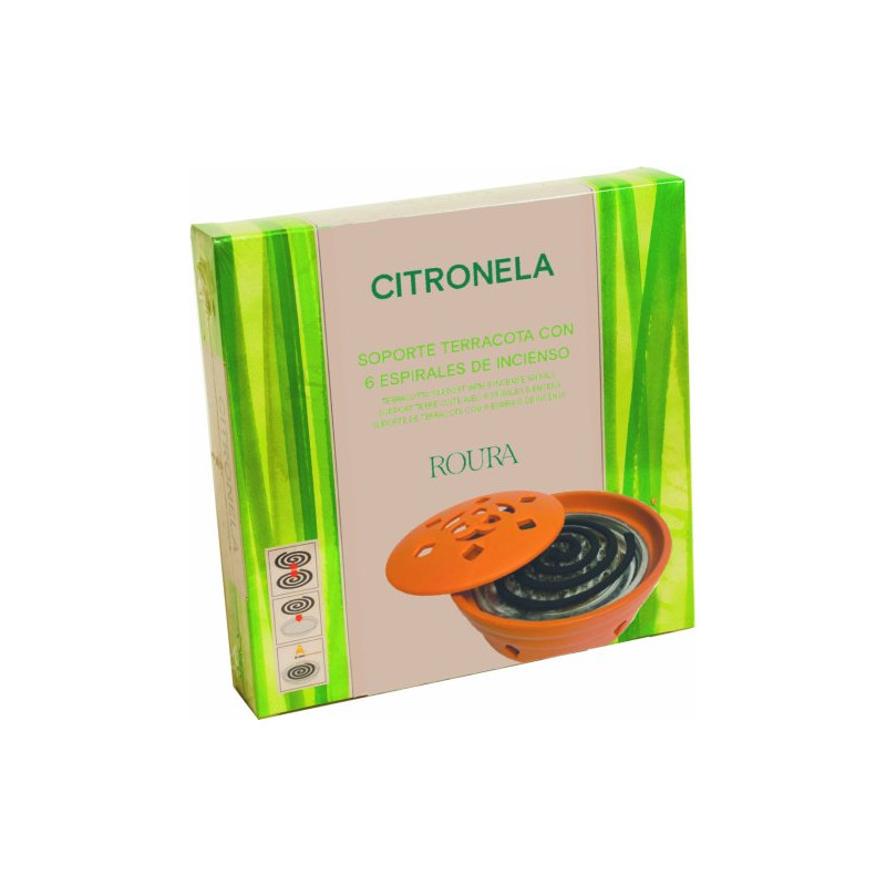 Roura Anti-Mosquitos Soporte Terracota + Espirales
