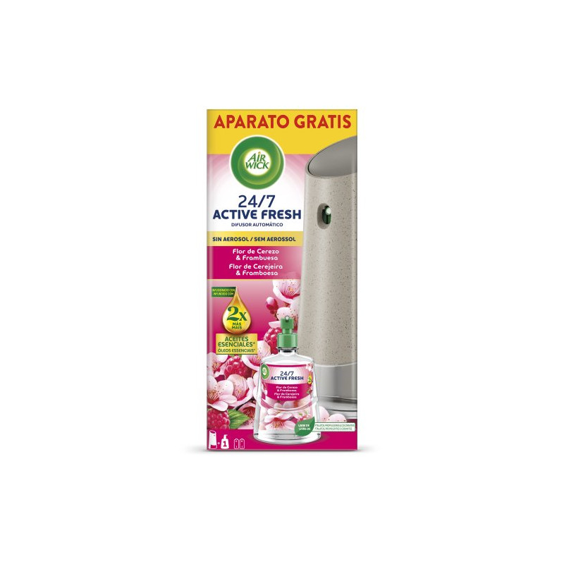Air Wick Ambientador Active Fresh (Aparato+Recambio) Cerezo