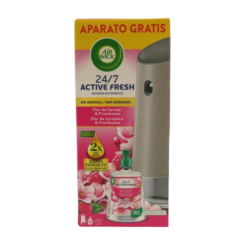Air Wick Ambientador Active Fresh (Aparato+Recambio) Cerezo