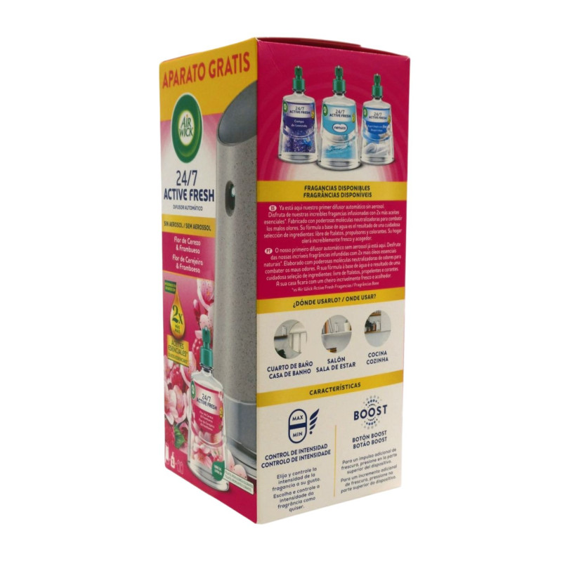 Air Wick Ambientador Active Fresh (Aparato+Recambio) Cerezo