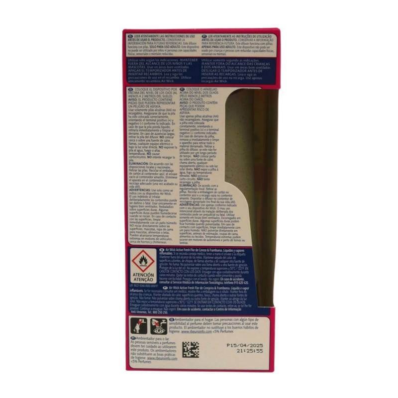 Air Wick Ambientador Active Fresh (Aparato+Recambio) Cerezo