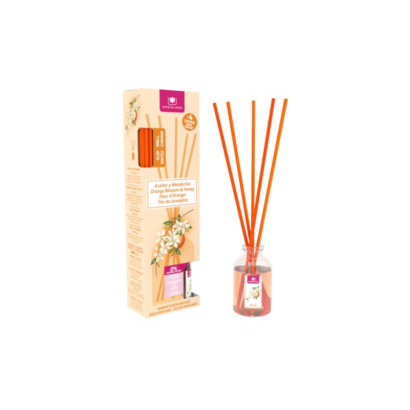 Cristalinas Ambientador Mikado 30 ml Azahar y Mandarina