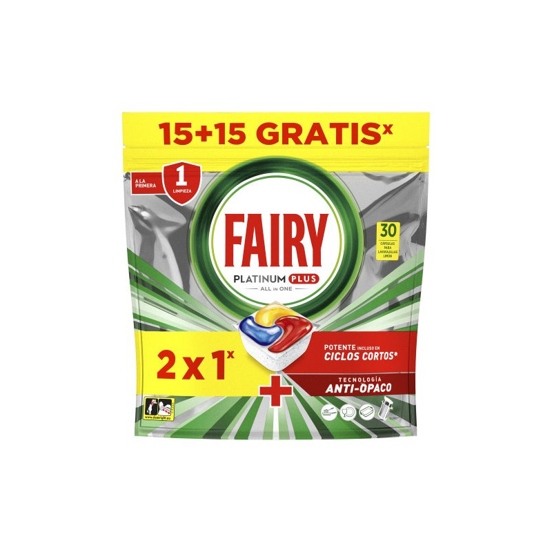 Fairy Lavavajillas Platinum Plus (15+15 D) Limon