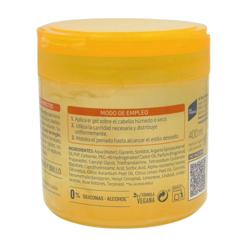 Giorgi Gel Ligero Aceite de Argán 400 ml Tarro