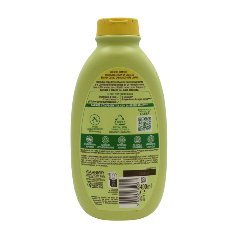 Garnier Original Remedies Champu 400 ml Cabello Graso