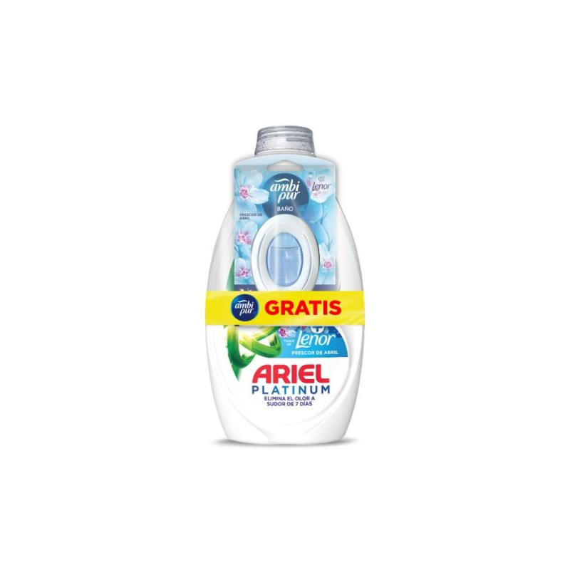 Ariel Detergente Liquido Platinum (25 D) + Ambientador Baño