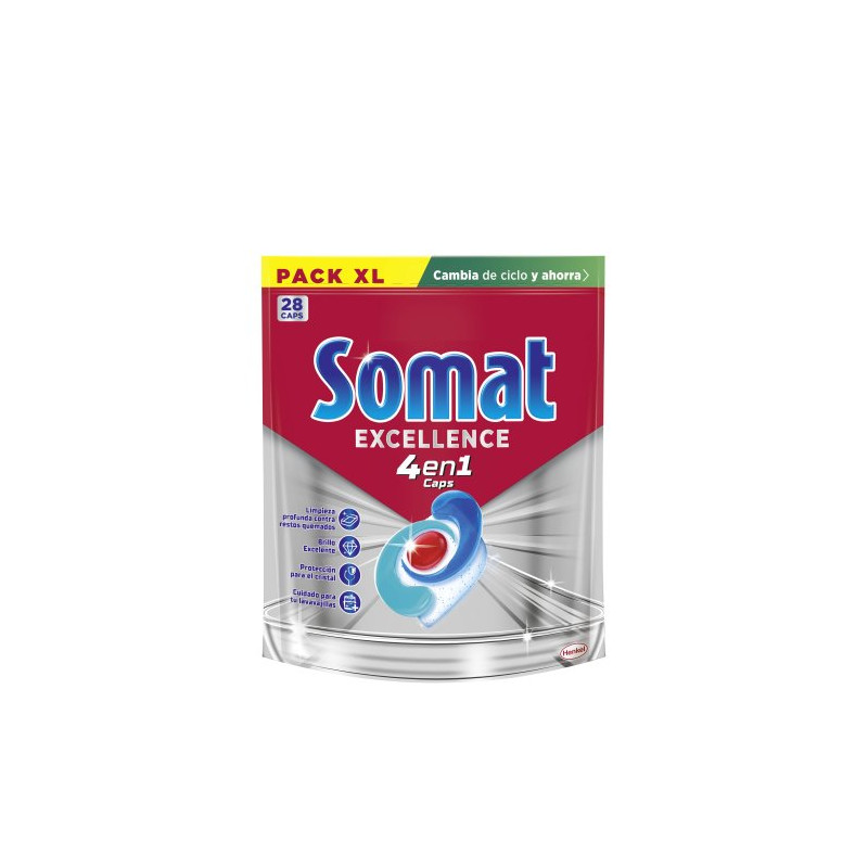 Somat Lavavajillas Maquina Caps 4en1 (28 Dosis) Excellence